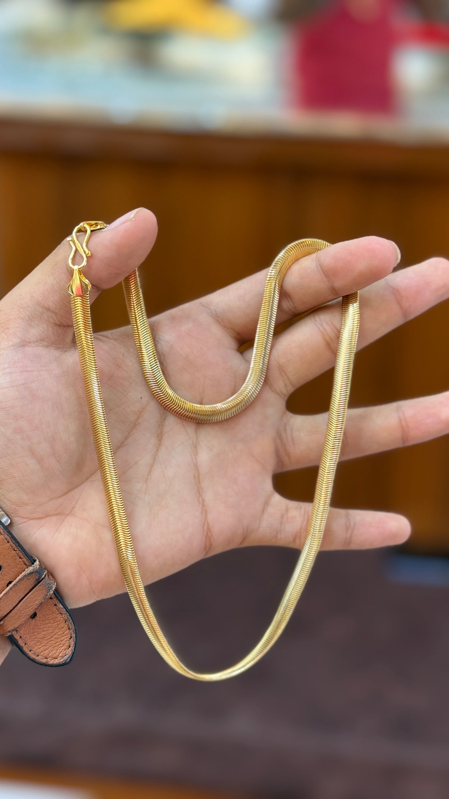 snake chain Gold Plated Chain 4.1⭐️⭐️⭐️⭐️ (546)
