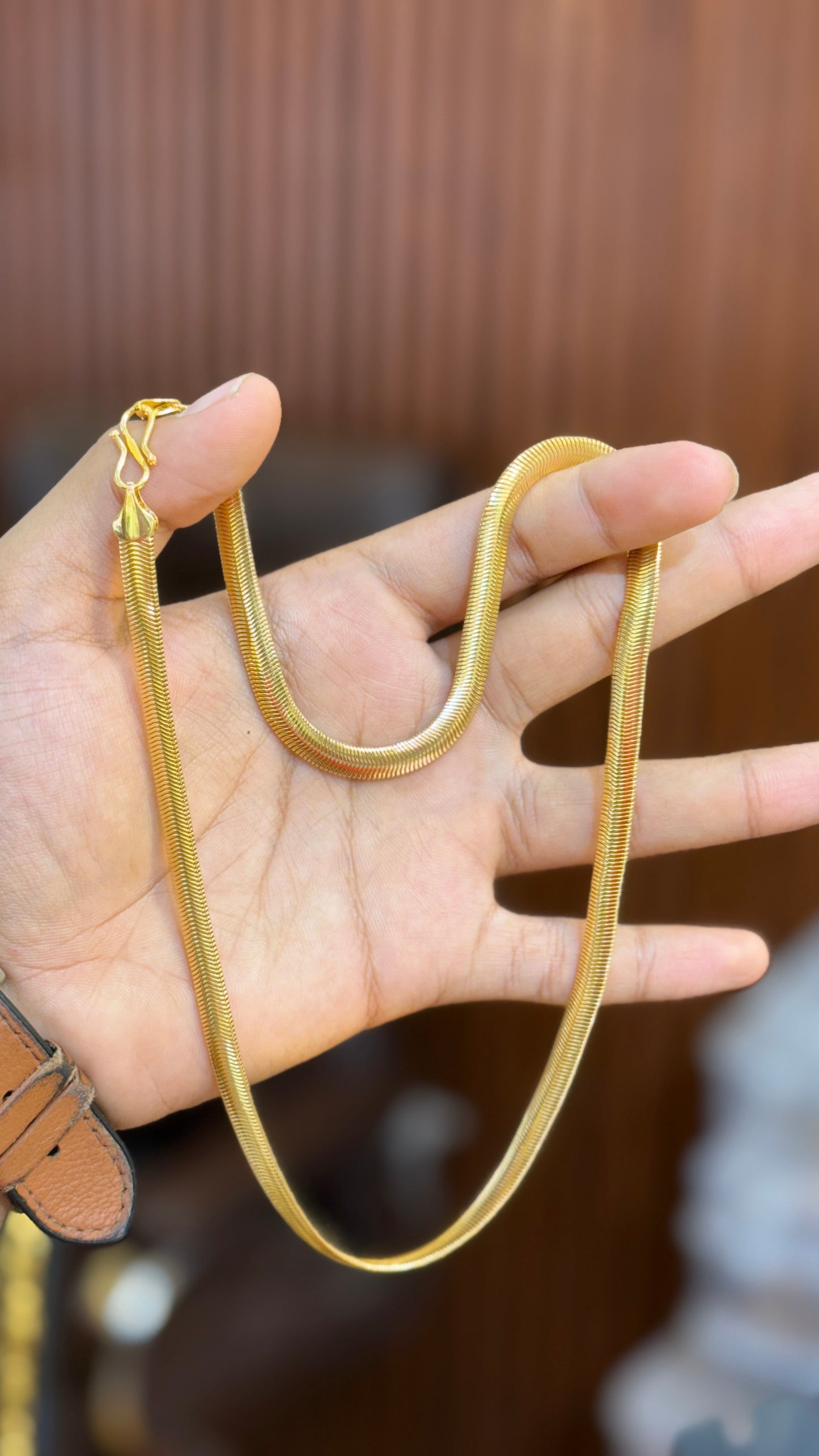 snake chain Gold Plated Chain 4.1⭐️⭐️⭐️⭐️ (546)