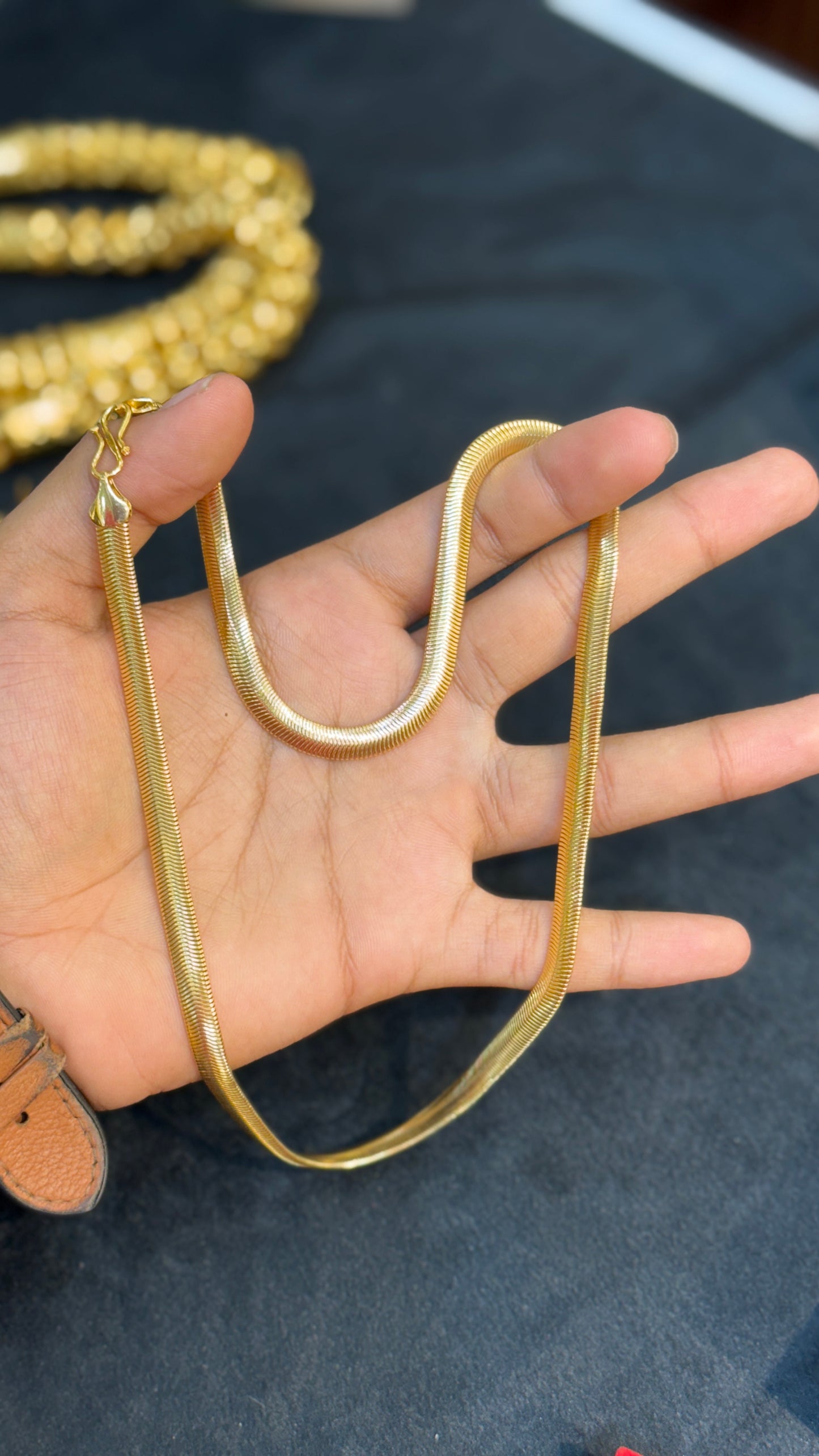 snake chain Gold Plated Chain 4.1⭐️⭐️⭐️⭐️ (546)