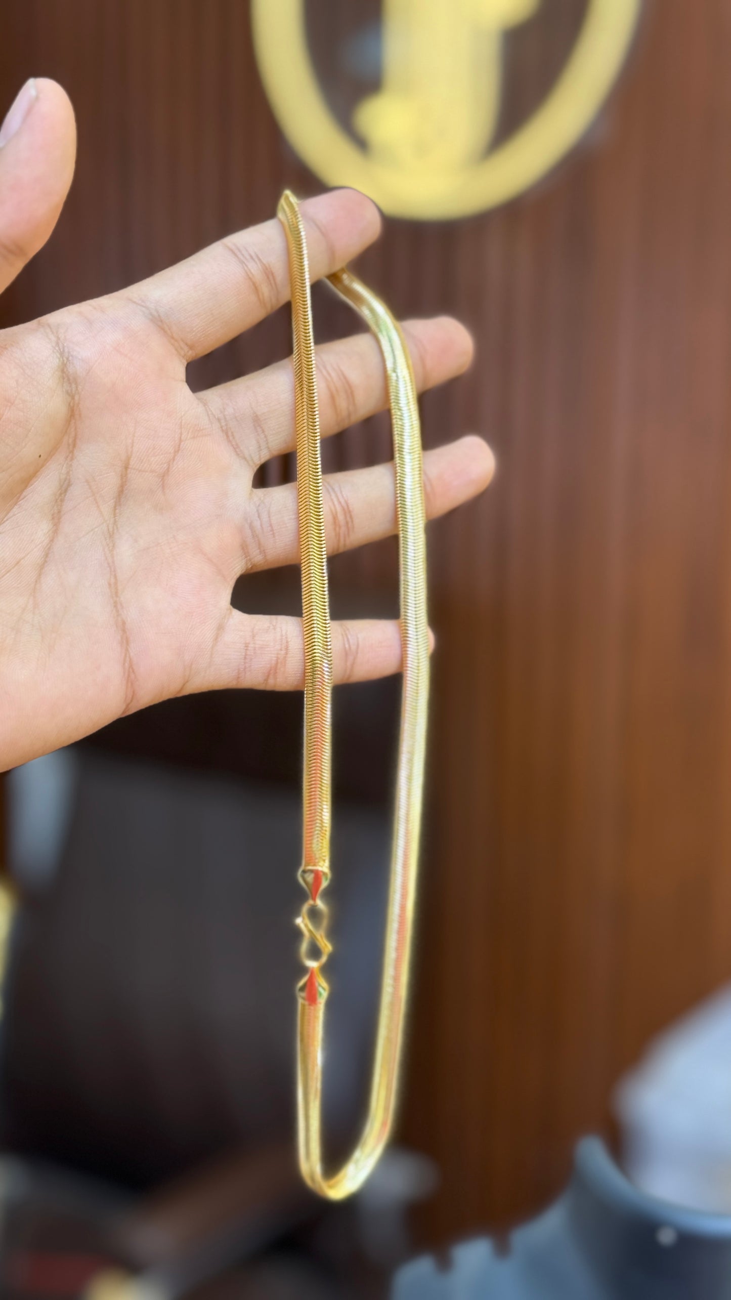 snake chain Gold Plated Chain                                         4.1⭐️⭐️⭐️⭐️ (546)